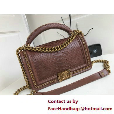 Chanel Chain Boy Flap Medium Bag In Python 06 2025 - Click Image to Close