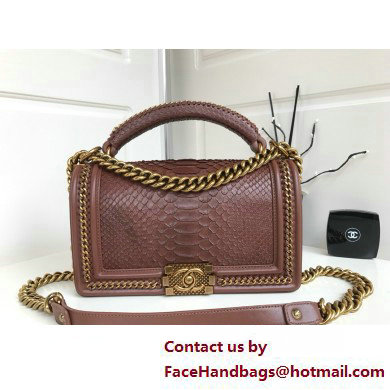 Chanel Chain Boy Flap Medium Bag In Python 06 2025