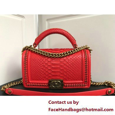 Chanel Chain Boy Flap Medium Bag In Python 07 2025 - Click Image to Close