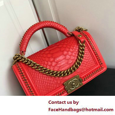 Chanel Chain Boy Flap Medium Bag In Python 07 2025