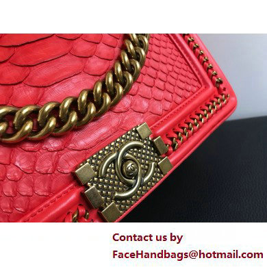 Chanel Chain Boy Flap Medium Bag In Python 07 2025