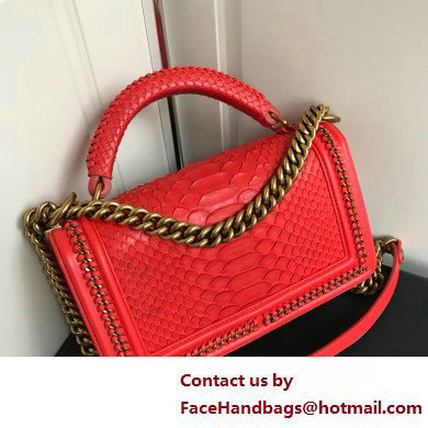 Chanel Chain Boy Flap Medium Bag In Python 07 2025