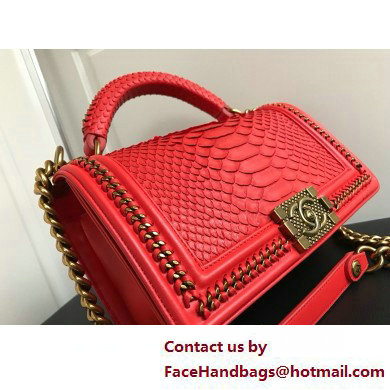 Chanel Chain Boy Flap Medium Bag In Python 07 2025