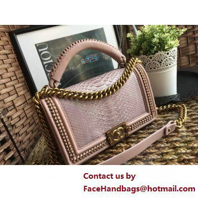 Chanel Chain Boy Flap Medium Bag In Python 08 2025