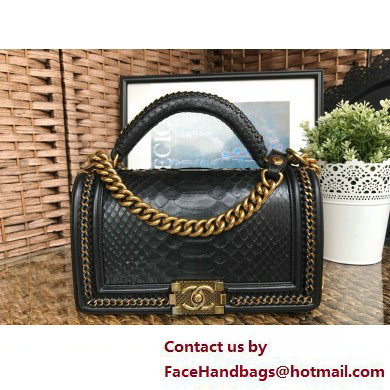 Chanel Chain Boy Flap Medium Bag In Python 09 2025