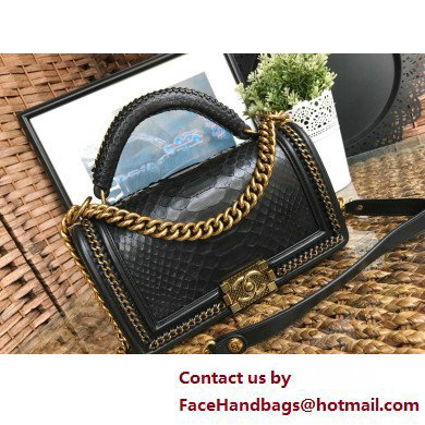 Chanel Chain Boy Flap Medium Bag In Python 09 2025