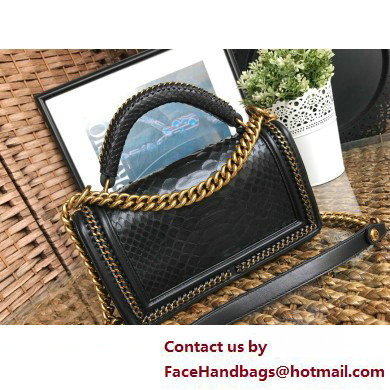 Chanel Chain Boy Flap Medium Bag In Python 09 2025