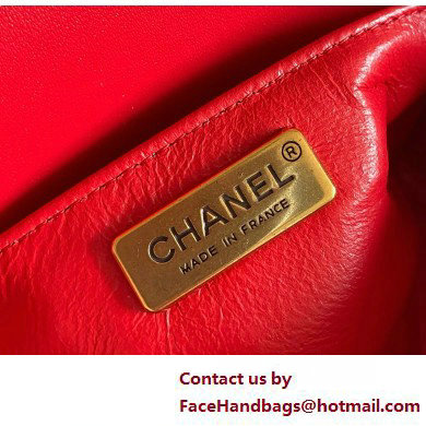 Chanel Chain Boy Flap small Bag In Python red 2025