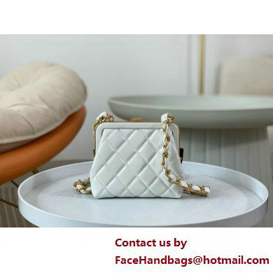 Chanel Clutch with Chain AP4028 white/black 2025