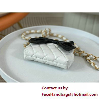 Chanel Clutch with Chain AP4028 white/black 2025