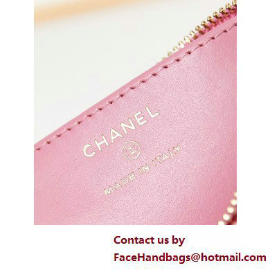 Chanel Cotton Tweed CHANEL 19 Clutch with Chain Bag AP3763 Pink 2025