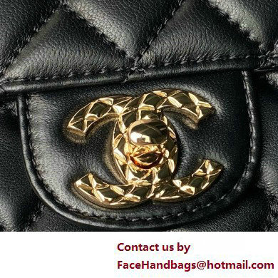 Chanel Mini Flap Bag with Top Handle AS4924 BLACK 2025