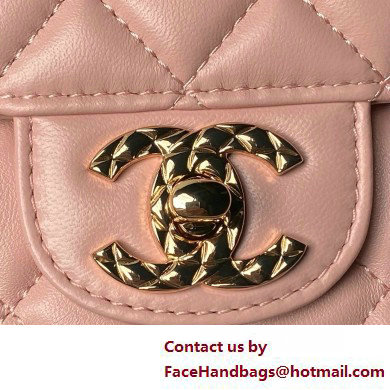 Chanel Mini Flap Bag with Top Handle AS4924 PINK 2025