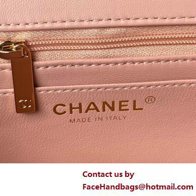 Chanel Mini Flap Bag with Top Handle AS4924 PINK 2025