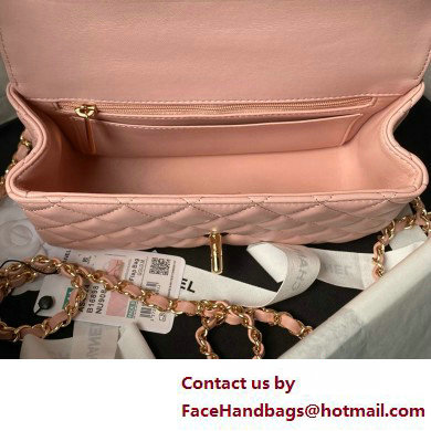 Chanel Mini Flap Bag with Top Handle AS4924 PINK 2025