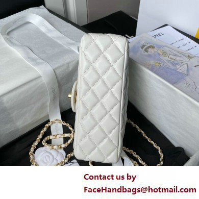 Chanel Mini Flap Bag with Top Handle AS4924 WHITE 2025