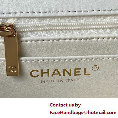 Chanel Mini Flap Bag with Top Handle AS4924 WHITE 2025