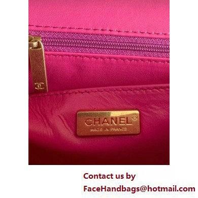 Chanel Mini Flap Bag with Top Handle in python leather AS2431 07 2025