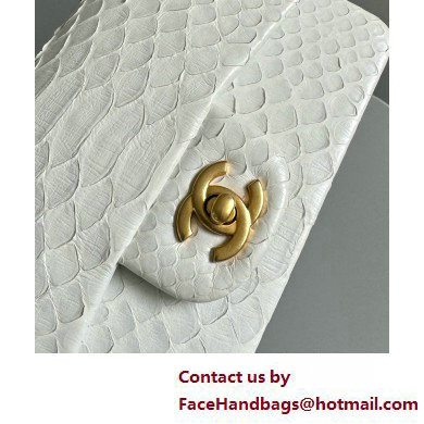 Chanel Mini Flap Bag with Top Handle in python leather AS2431 08 2025