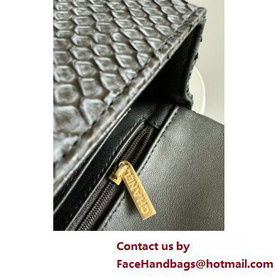 Chanel Mini Flap Bag with Top Handle in python leather AS2431 10 2025