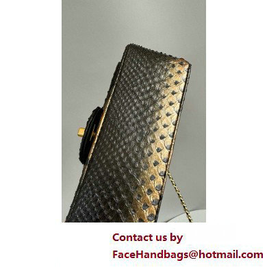 Chanel Mini Flap Bag with Top Handle in python leather AS2431 15 2025