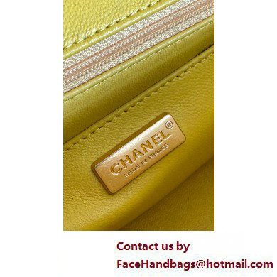 Chanel Mini Flap Bag with Top Handle in python leather AS2431 16 2025