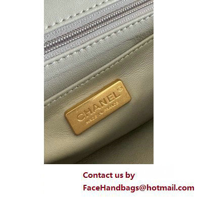 Chanel Mini Flap Bag with Top Handle in python leather AS2431 19 2025