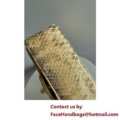 Chanel Mini Flap Bag with Top Handle in python leather AS2431 26 2025