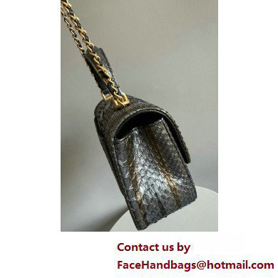 Chanel Mini Flap Bag with Top Handle in python leather AS2431 28 2025