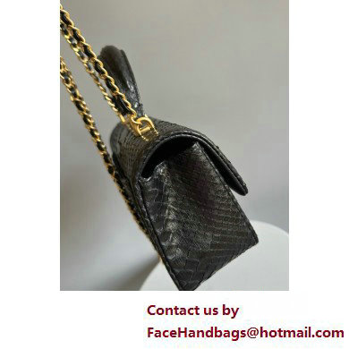 Chanel Mini Flap Bag with Top Handle in python leather AS2431 29 2025