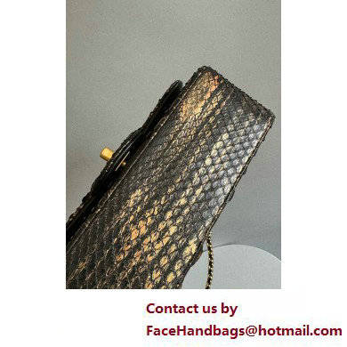 Chanel Mini Flap Bag with Top Handle in python leather AS2431 30 2025