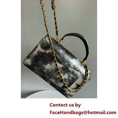 Chanel Mini Flap Bag with Top Handle in python leather AS2431 31 2025