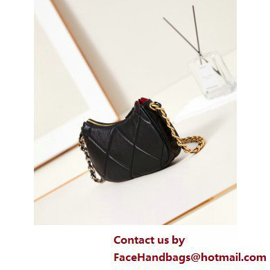 Chanel Shiny Lambskin CHANEL 19 Clutch with Chain Bag AP3763 Black 2025