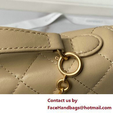 Chanel Vintage Gold-Tone Metal Flap Bag with Top Handle AS6025 Beige 2025