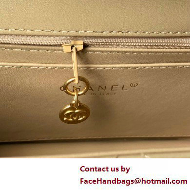 Chanel Vintage Gold-Tone Metal Flap Bag with Top Handle AS6025 Beige 2025