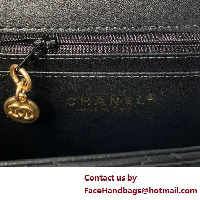 Chanel Vintage Gold-Tone Metal Flap Bag with Top Handle AS6025 Black 2025