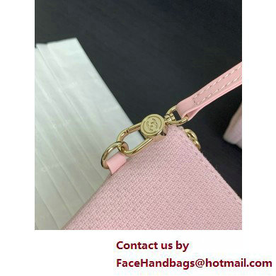 Chanel medium Deauville canvas Tote Bag pink 2025