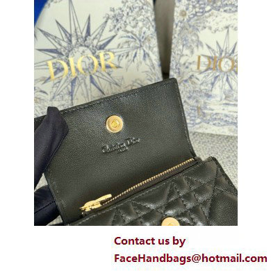 DIOR Dioriviera My Dior Glycine Wallet in black Cannage Lambskin 2025