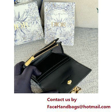 DIOR Dioriviera My Dior Glycine Wallet in black Cannage Lambskin 2025