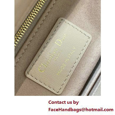 DIOR MEDIUM Lady Dior Bag IN Two-Tone Latte and Powder Pink Cannage Lambskin 2025