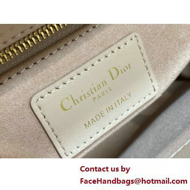 DIOR Mini Lady Dior Bag IN Two-Tone Latte and Powder Pink Cannage Lambskin 2025