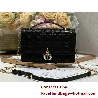 DIOR My Dior Top Handle Bag IN Black Cannage Lambskin 2025