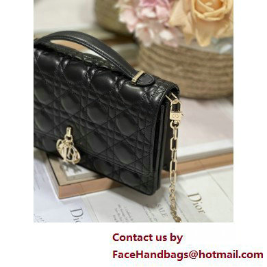 DIOR My Dior Top Handle Bag IN Black Cannage Lambskin 2025