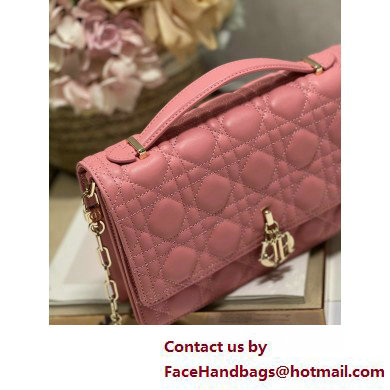 DIOR My Dior Top Handle Bag IN PINK Cannage Lambskin 2025