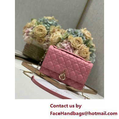 DIOR My Dior Top Handle Bag IN PINK Cannage Lambskin 2025