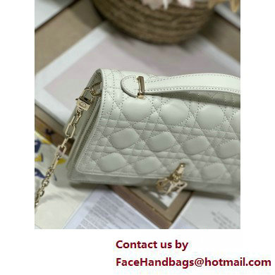 DIOR My Dior Top Handle Bag IN WHITE Cannage Lambskin 2025