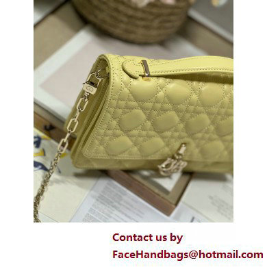 DIOR My Dior Top Handle Bag IN YELLOW Cannage Lambskin 2025