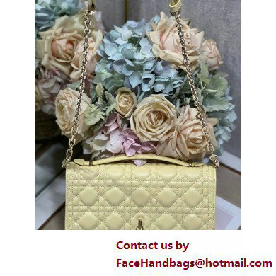 DIOR My Dior Top Handle Bag IN YELLOW Cannage Lambskin 2025