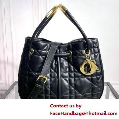 Dior Medium Nolita Bag in Black Macrocannage Lambskin 2025