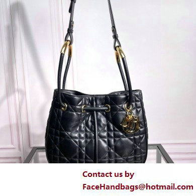 Dior Medium Nolita Bag in Black Macrocannage Lambskin 2025